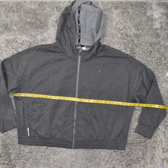 Puma Women's Plus Size 3X Basic Jacket Gray Cotton Blend Solid - Picture 3 of 8